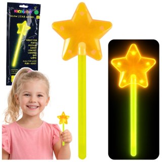 Różdżka Fluorescencyjna Gwiazda Świecąca W Ciemności Stick Neon 22cm