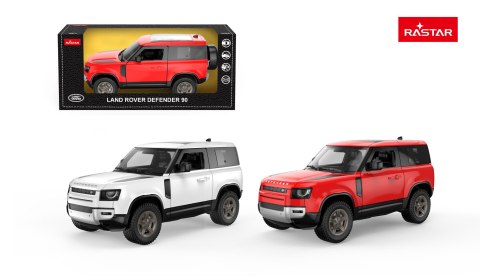Autko Metalowe 1:24 Land Rover Defender 90 Czerwony RASTAR