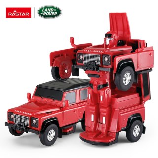 Autko Metalowe/Robot 2w1 1:32 Land Rover Defender Czerwony RASTAR