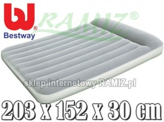 Materac Welurowy z Pompką AEROLAX 203/152/30cm BESTWAY