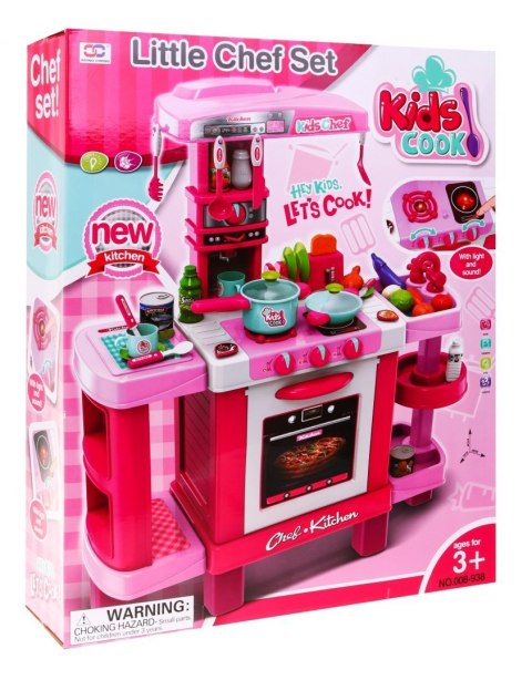 Ogromna Kuchnia z Okapem Różowa