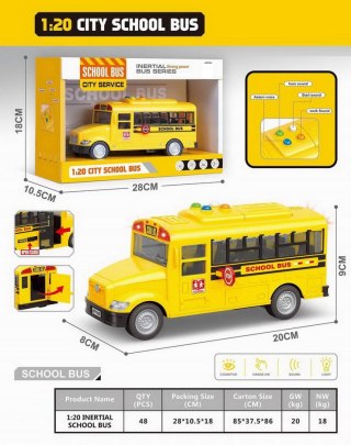 Autobus Szkolny Żółty z Funkcją Świateł i Dźwięku