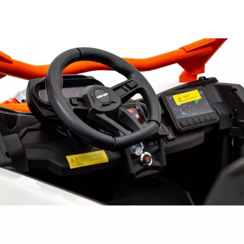 Buggy CAN-AM Maverick 3 PRO + Pompowane KOŁA auto na akumulator Pomaranczowy 2x320W 24V DK-CA001 + PILOT