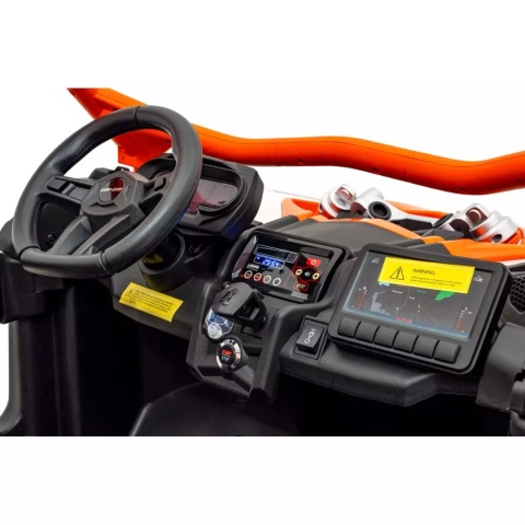 Buggy CAN-AM Maverick 3 PRO + Pompowane KOŁA auto na akumulator Pomaranczowy 2x320W 24V DK-CA001 + PILOT