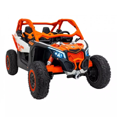 Buggy CAN-AM Maverick 3 PRO + Pompowane KOŁA auto na akumulator Pomaranczowy 2x320W 24V DK-CA001 + PILOT