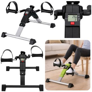 Mini Rowerek Treningowy Rotor Rehabilitacyjny 2w1 Z Licznikiem LCD Czarny