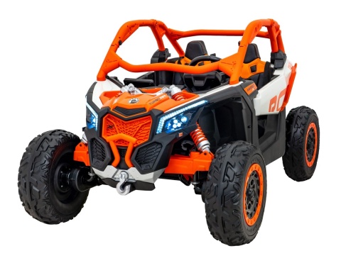 Pojazd Buggy CAN-AM Maverick DELUXE + POMPOWANE KOŁA 4x200W 2x24V10Ah Pomarańczowy