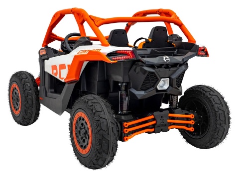 Pojazd Buggy CAN-AM Maverick DELUXE + POMPOWANE KOŁA 4x200W 2x24V10Ah Pomarańczowy