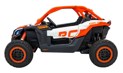 Pojazd Buggy CAN-AM Maverick DELUXE + POMPOWANE KOŁA 4x200W 2x24V10Ah Pomarańczowy