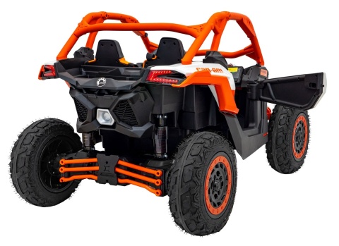 Pojazd Buggy CAN-AM Maverick DELUXE + POMPOWANE KOŁA 4x200W 2x24V10Ah Pomarańczowy