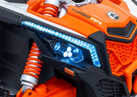 Pojazd Buggy CAN-AM Maverick DELUXE + POMPOWANE KOŁA 4x200W 2x24V10Ah Pomarańczowy