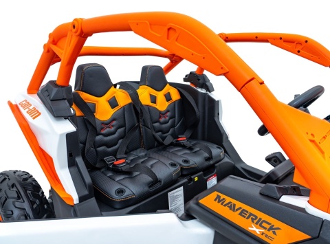 Pojazd Buggy CAN-AM Maverick DELUXE + POMPOWANE KOŁA 4x200W 2x24V10Ah Pomarańczowy