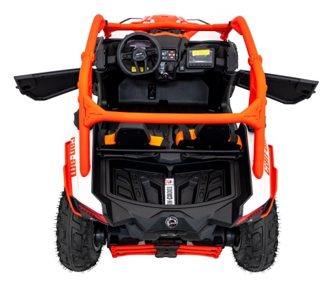 Pojazd Buggy CAN-AM Maverick DELUXE + POMPOWANE KOŁA 4x200W 2x24V10Ah Pomarańczowy
