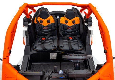 Pojazd Buggy CAN-AM Maverick DELUXE + POMPOWANE KOŁA 4x200W 2x24V10Ah Pomarańczowy