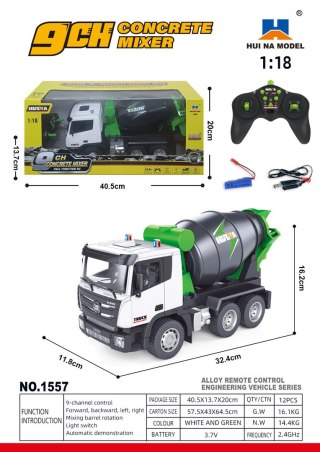 R/C Betoniarka Zielona 1:18