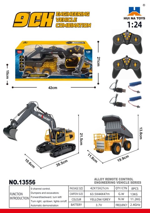 R/C Koparka + Wywrotka 1:24