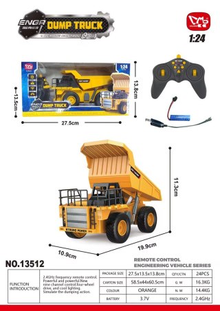 R/C Wywrotka Żółta 1:24