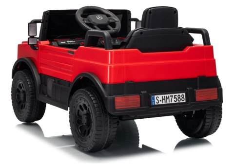 Auto Na Akumulator Mercedes Unimog HM7588 6V4Ah Czerwony