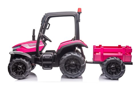 Traktor BLAST Z Przyczepką Różowy