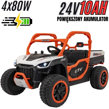 Auto na akumulator Farmer Truck UTV Racing 24V 4x75W + KIPER Biały
