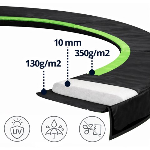 Osłona Sprężyn Do Trampoliny LEAN SPRING PAD Czarna 244-252 CM 8FT