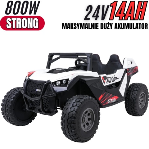 Auto BUGGY CLASH Challenger STRONG 24V Monster RTR do 16km/h Biały