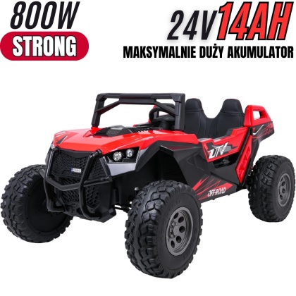 Auto BUGGY CLASH Challenger STRONG 24V Monster RTR do 16km/h Czerwony