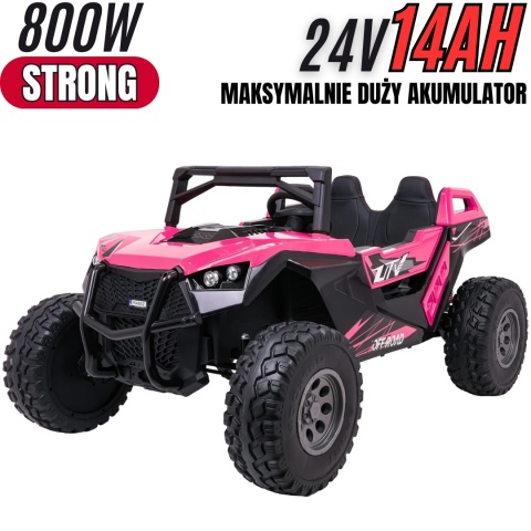 Auto BUGGY CLASH Challenger STRONG 24V Monster RTR do 16km/h Różowy