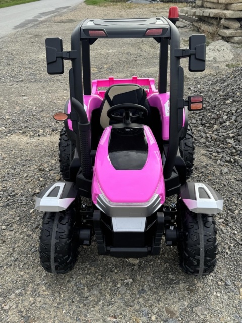 DUŻY TRAKTOR NA AKUMULATOR BLAST 4x4 Z KABINĄ PILOTEM PRZYCZEPKĄ