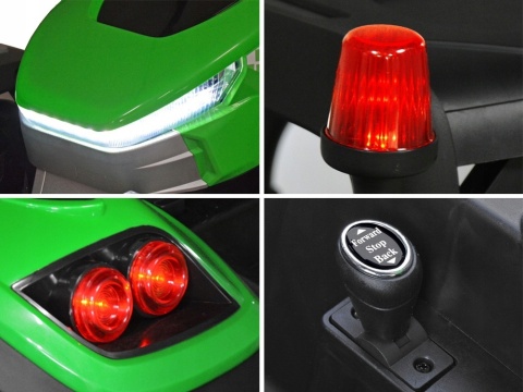 DUŻY TRAKTOR NA AKUMULATOR BLAST 4x4 Z KABINĄ PILOTEM PRZYCZEPKĄ