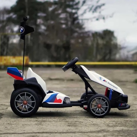 Auto Gokart na akumulator BMW z Funkcją Driftu - REGULOWANA RAMA Biały