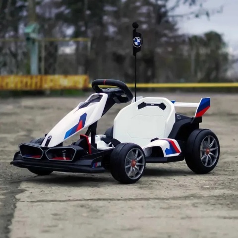 Auto Gokart na akumulator BMW z Funkcją Driftu - REGULOWANA RAMA Biały
