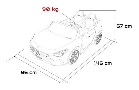 Pojazd Mercedes Benz GT63 AMG Biały