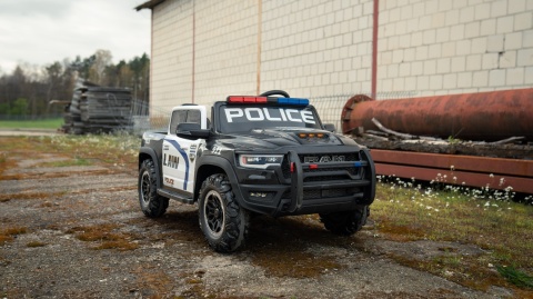 Duże dwuosobowe autko JEEP RAM ZB619-P 4x200W 24V10Ah Policyjny