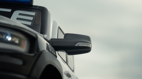 Duże dwuosobowe autko JEEP RAM ZB619-P 4x200W 24V10Ah Policyjny