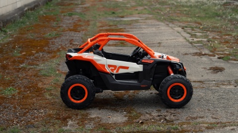 Pojazd Buggy CAN-AM Maverick DELUXE + POMPOWANE KOŁA 4x200W 2x24V7Ah Pomarańczowy
