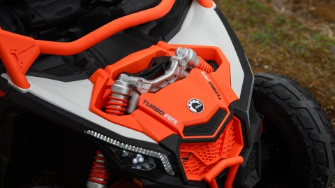 Pojazd Buggy CAN-AM Maverick DELUXE + POMPOWANE KOŁA 4x200W 2x24V7Ah Pomarańczowy