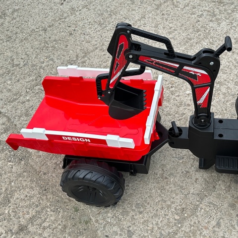 Wielki traktor na akumulator 720-T z przyczepką 24V 2x200W [SX2068]