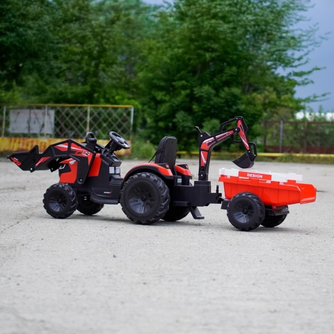 Wielki traktor na akumulator 720-T z przyczepką 24V 2x200W [SX2068]