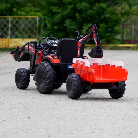 Wielki traktor na akumulator 720-T z przyczepką 24V 2x200W [SX2068]