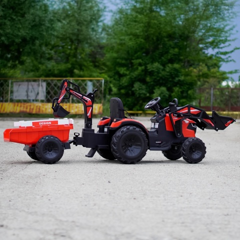 Wielki traktor na akumulator 720-T z przyczepką 24V 2x200W [SX2068]
