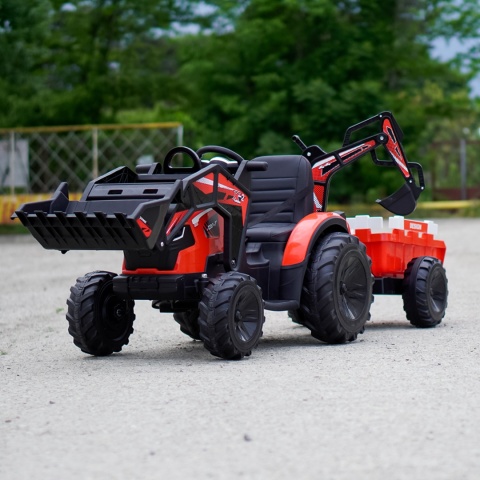 Wielki traktor na akumulator 720-T z przyczepką 24V 2x200W [SX2068]