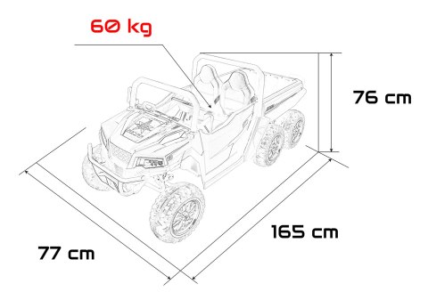 Auto Farmer Truck X-POWER GLADIATOR elektryczny kiper wywrotka Czerwony
