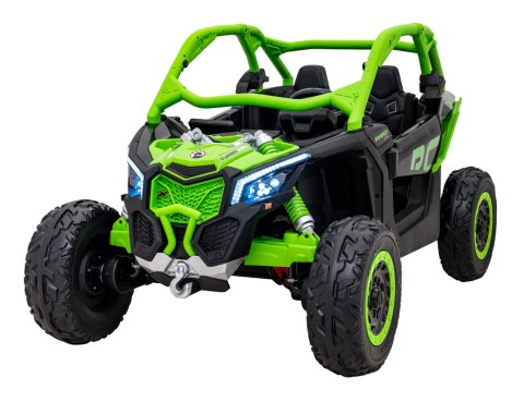 Buggy CAN-AM Maverick 3 PRO + Pompowane KOŁA auto na akumulator Zielony 2x320W 24V DK-CA001