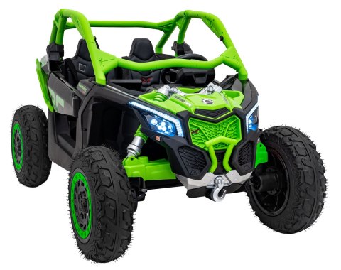 Buggy CAN-AM Maverick 3 PRO + Pompowane KOŁA auto na akumulator Zielony 2x320W 24V DK-CA001