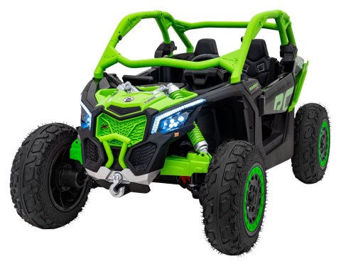 Buggy CAN-AM Maverick 3 PRO + Pompowane KOŁA auto na akumulator Zielony 2x320W 24V DK-CA001