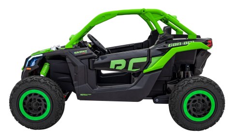 Buggy CAN-AM Maverick 3 PRO + Pompowane KOŁA auto na akumulator Zielony 2x320W 24V DK-CA001