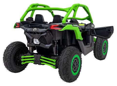 Buggy CAN-AM Maverick 3 PRO + Pompowane KOŁA auto na akumulator Zielony 2x320W 24V DK-CA001