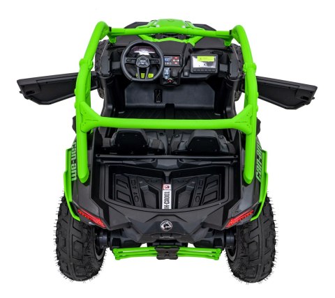 Buggy CAN-AM Maverick 3 PRO + Pompowane KOŁA auto na akumulator Zielony 2x320W 24V DK-CA001