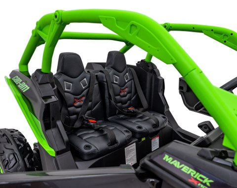 Buggy CAN-AM Maverick 3 PRO + Pompowane KOŁA auto na akumulator Zielony 2x320W 24V DK-CA001